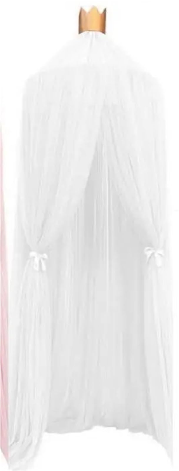 KiddiBubzi Bed Canopy Curtain Around Dome Crib Netting Hanging Tent For Children Room Decoration(White)