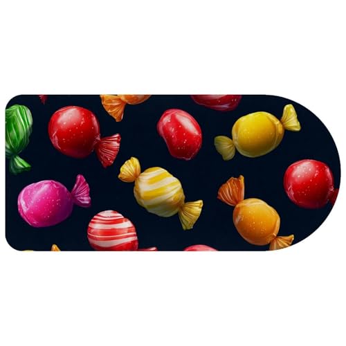 Tapis de souris XXL antidérapant motif bonbons pour protéger votre table de bureau