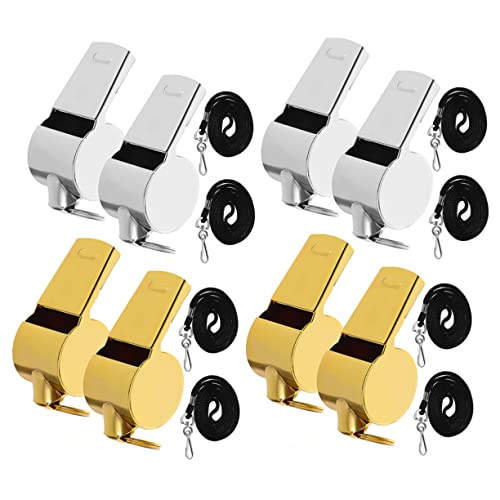 ibasenice 4pcs Emergency Whistle Multi-use Outdoor Survival Whistle Lanyard for Hiking Sports Camping