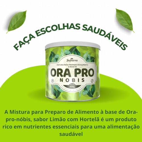 Ora Pro Nobis Pó 200gr Sabor Limão Com Hortelã Supraervas