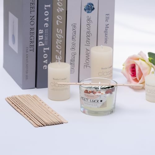 50 Soportes de Mecha para Velas de Madera de 1 Pulgada miniatura 4