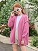 Haloumoning Girls Oversized Cardigan Sweaters Kids Fashion Open Front Long Sleeve Knit Sweater 5-14 Years Bright Pink