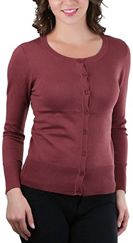 Image of ToBeInStyle Women's Long Sleeve Button Down V-Neck Cardigan