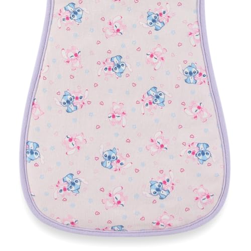 Image of Disney Baby Stitch Angel Burp Cloths 3 Pack 20 inch x 10 inch Burping Rags Infants