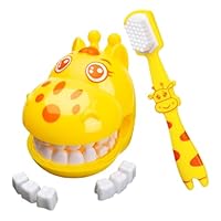 Teeth Brushing Toy – PP | Giraffe Cartoon Early Education Tooth Cleaning Toy | Fun Interactive Learning Toothbrush Training Aid For Kids Daily Care And Early Hygiene Habits