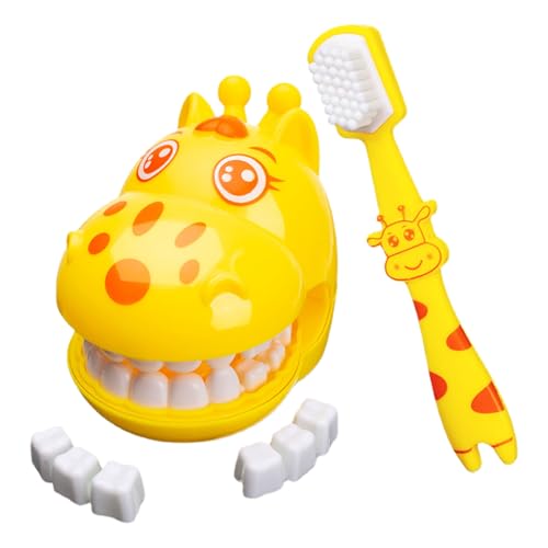 Toeth Brushing Toy - Juguete de cepillado de jirafa educativa | Responsable de cultivar hábitos higiénicos resistentes a los | Juego de higiene de juego de rol