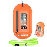 Hikeen Swim Buoy -Waterproof Touchscreen Storage Space, Swim Safety Float w/Adjustable Waist Belt fo
