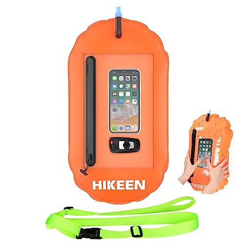 Hikeen Swim Buoy -Waterproof Touchscreen Storage Space, Swim Safety Float W/Adjustable Waist Belt For Open Water Swimmers -Be Bright, Be Safer #TOP24