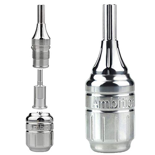 Romlon Tattoo Cartridge Grips - 28mm Tattoo Grip Tubes Adjustable Twist Tattoo Machine Cartridge Grips Tattoo Handle Tube Aircraft Aluminum with Drive Bars for Tattoo Gun Supply Tattoo Accessories