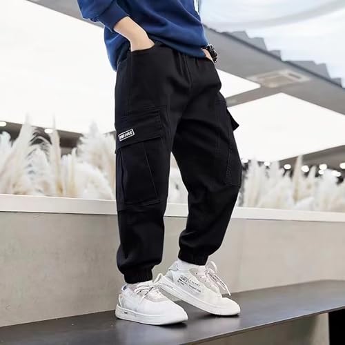 Boys Summer Cargo Pants Loose Fit Casual Trousers Activewear Kids Sweatpants Breathable Comfortable Sports Wear3