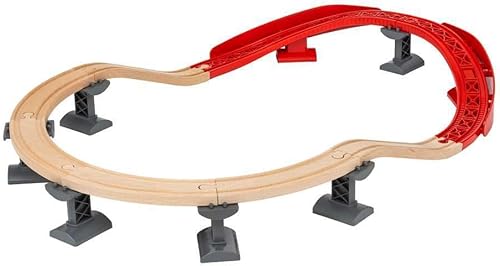 Miniatura 6 de BRIO Ascending Curves Track Pack - Expansión ferroviaria elaborada por expertos | Madera de haya certificada FSC | Mejora las habilidades motoras |