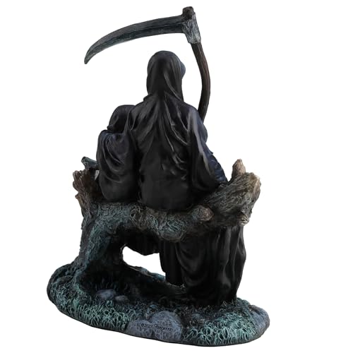 Escultura de Reaper de Resina Pintada a Mano 7.5 pulg miniatura 2