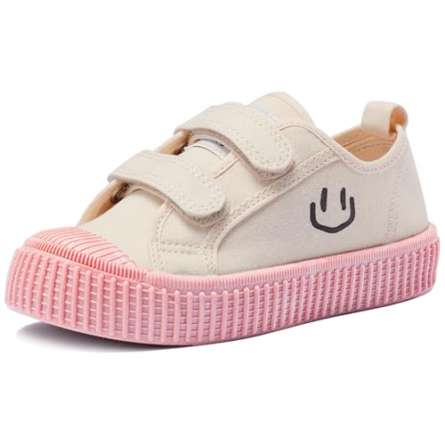 HAPPY NOCNOC Chaussures Garçons et Filles Baskets en Toile Légères et Ajustables avec Semelle en Bonbon
