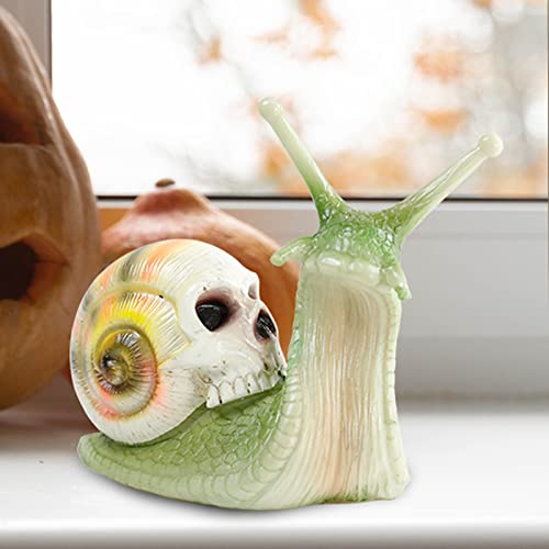 Bluelf BFUS-HD-SK2 Snail Statue Garden Patio Decor Snail Skull Decor Figurine Skull Sculpture Gothic Home Decor Resin Crafts Yard Decoration Skull Art Ornament Lawn Yard Office Decorations Gift thumb #5