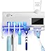 Produktbild UV Zahnbürstenhalter, Wand Montierter Zahnpastaspender, 1200MA USB Aufladung, Touch Schalter, Timing Funktion für Das Familienbadezimmer (Weiß-2)