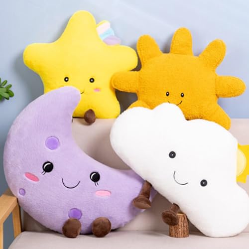 Oukeyi OUKEYI-100902 Sun Shaped Plush Pillow,Smiling Fun Filled Sun, Stars, Moon, Cloud Shaped Plush Toys thumb #1