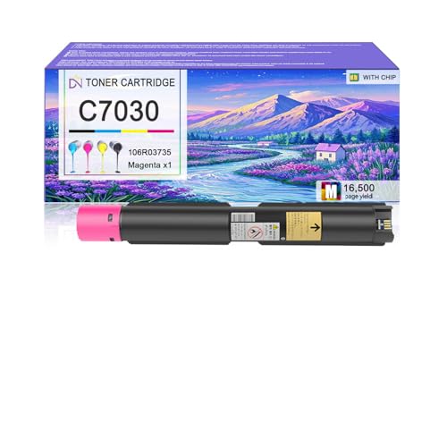 Image of C7030 Toner Cartridge Compatible for Xerox 106R03735 Magenta Toner Cartridges Work for Xerox Versalink C7020 C7025 C7030 Printers
