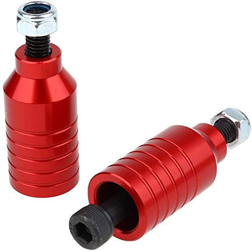Tuoservo Stunt Scooter Pegs Set con pernos de eje de acero Accesorios de montaje Scooter 2pcs (rojo)