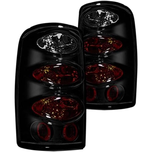 Winjet Tail Lights for 2000 2001 2002 2003 2004 2005 2006 Chevy Suburban/Tahoe/GMC Yukon Yukon/Yukon XL 1500/ Yukon XL 2500/ Yukon XL Denali Taillights Tail Lamps, Pair Black Housing/Smoke Lens