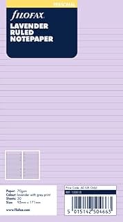 Filofax Personal Lavender Ruled Notepaper, Purple