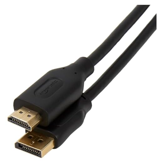 Amazon Basics DisplayPort to HDMI Display Cable, Uni-Directional, 4k@30Hz, 1920x1200, 1080p, Gold-Plated Plugs, 10 Foot, Black
