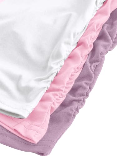 Image of SOLY HUX Girl's Tank Tops 3 Packs Cute Ruched Spaghetti Strap Camisole Slim Fit Undershirts