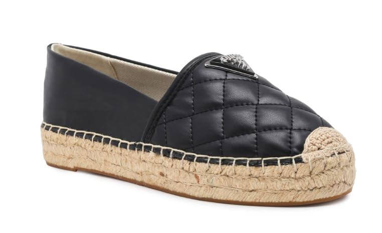 Guess Jolanda Damen Espadrilles schwarzes Ökoleder 41 EU