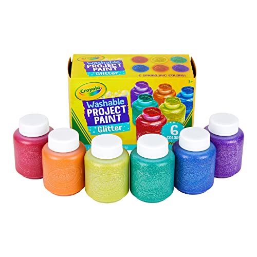 Crayola Washable Glitter Paint Great for Classroom Projects, 6 Count - image 5