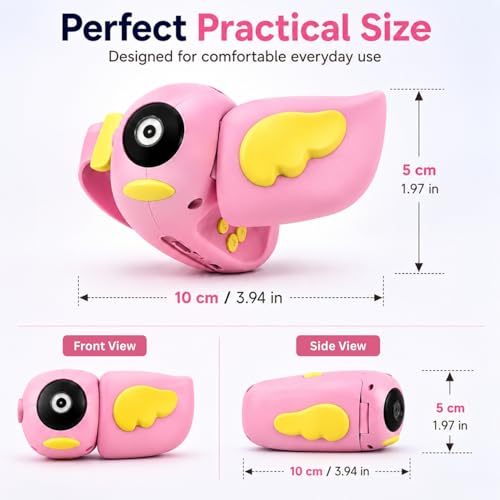 Image of Toy Imagine Kids Digital Camera 20MP, 1080P HD Extendable Handheld Camcorder for Boys & Girls with 2-Inch Screen Games & Fun Filters USB Rechargeable| Birthday Gift to Children Ages 3-10 (Pink)