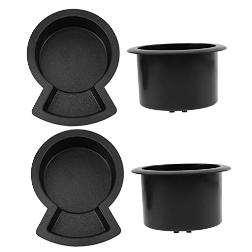 Inserto Portavasos para Carro y RV de Plástico Negro miniatura 1