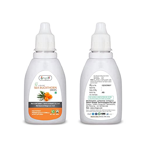 Vringra Sea Buckthorn Drops | Himalayan Berry Extract | Sea Buckthorn Berries...