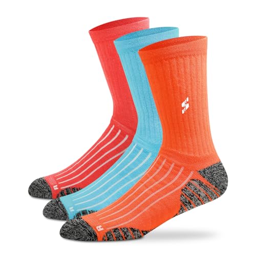 Image of Supersox Calf Length Sports Socks For Men Combo, Made With Durable Breathable Cotton, Anti Odour, Anti Bacterial, Anti Sweat, Moisture Aborbant with Thick Cushioned Bottom (Multicolor, Pack of 3)