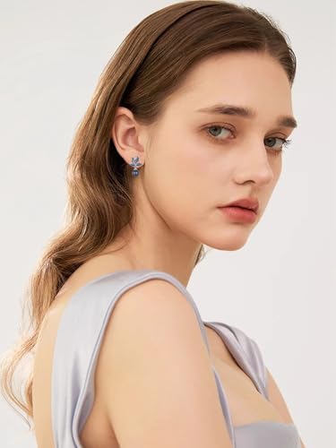 Tahitian Black Pearl 18K White Gold Plated Sterling Silver Earrings for Wedding Birthday Anniversary Valentines Day Christmas Pearl Jewelry Gift for Women Wife Mom Lover Girlfriend3