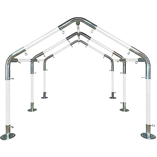 Carport Kit, 20' x 20' High Peak Canopy Fittings, DIY Metal Carport Frame Parts, 1-1/2" EMT Fittings