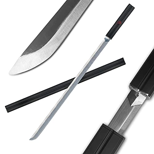 Adust Anime Sword, Japanese Ninja Katana Samurai Sword, Cosplay Anime Sword,Stainless Steel, Full Metal Made Sword, Carbon Steel, 40in/101cm (Black)