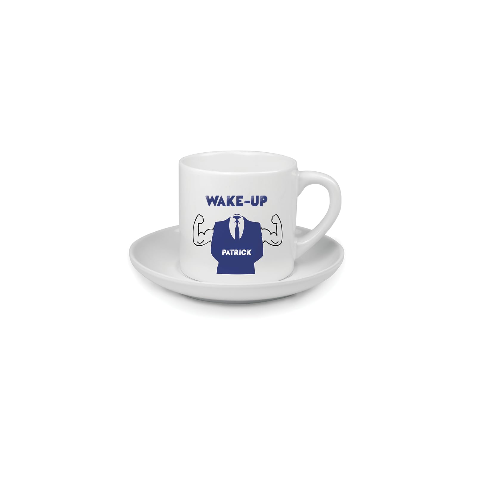 Tasse Personnalisable Avec Photo - Tasse Expresso Céramique + Soucoupe - Cadeau Personnalisé