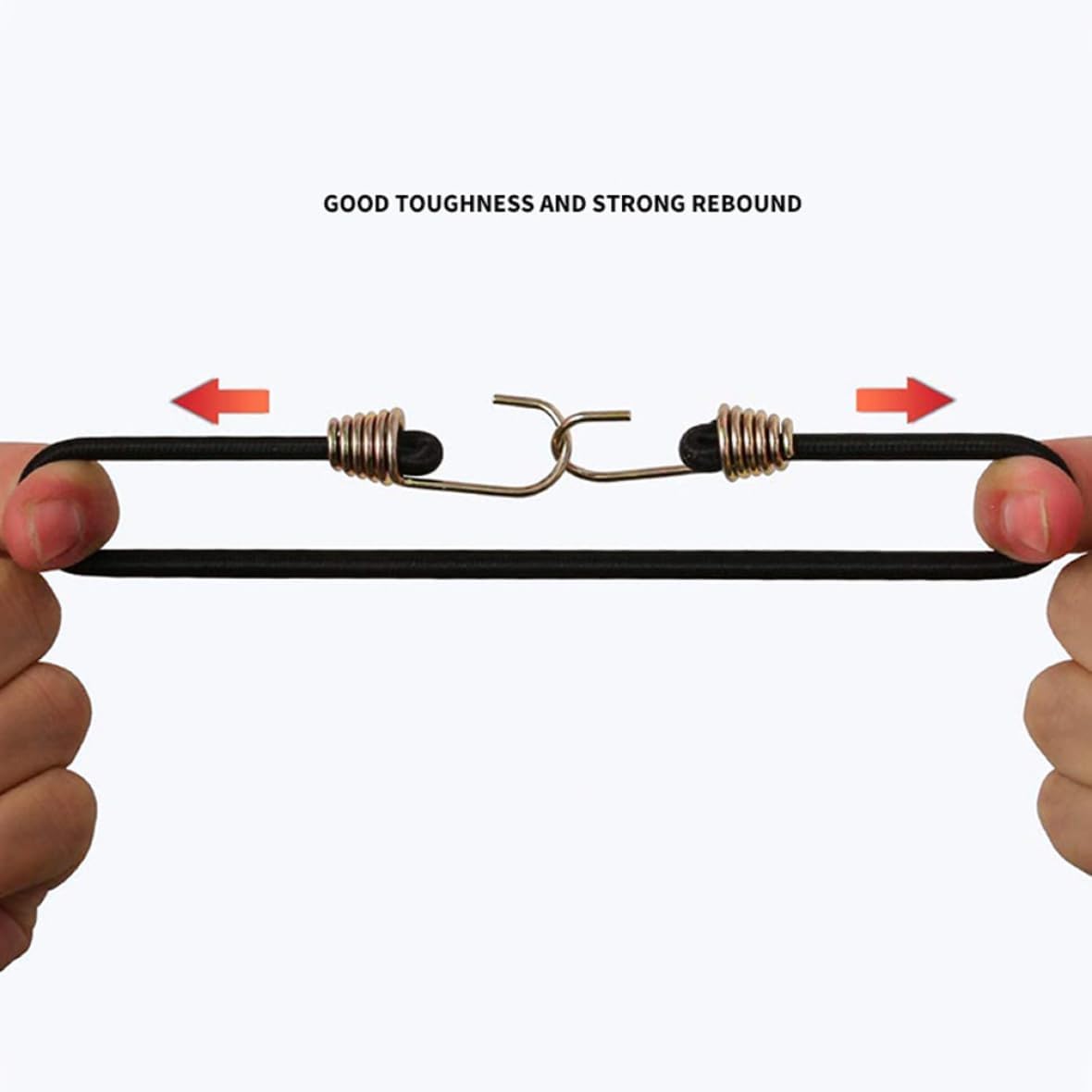 Luggage Tensioner with Hooks Strap Elastic Bungee Cords Adjustable Extender Tie Strap for Camping 10 Pcs Elastic Rope