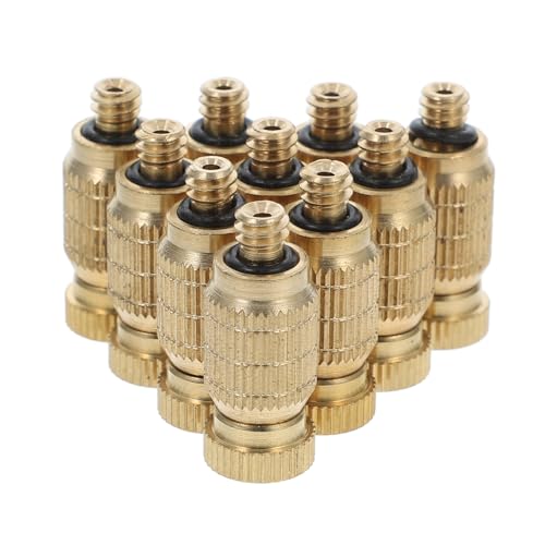 CIMAXIC Industrial Jet Fog Nozzle 10pcs High Pressure Brass Misting Nozzles for Misting System