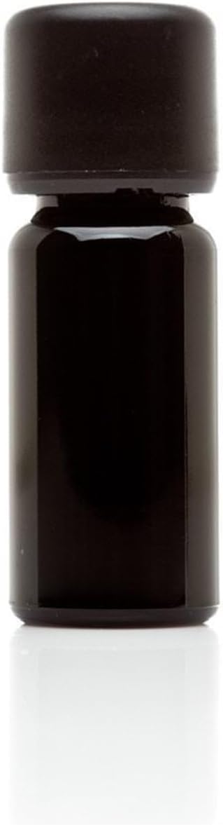 Infinity Jars Black Ultraviolet Glass Easy-Pour Screw-Top Bottle 15 ML(.5 fl oz) Airtight Refillable Container with Neck Finish for Oil, Coffee, Spices, Perfumes - Black storage Miron jars 10-Pack