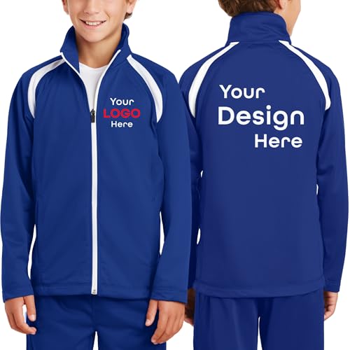 Custom Youth Tricot Track Jacket - Design Your Own Image, Text, Photo Print (YST90)
