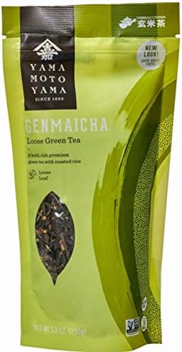 Japanese Yamamotoyama Genmaicha Green Tea with Roasted Rice & Sorghum Seed 5.3oz