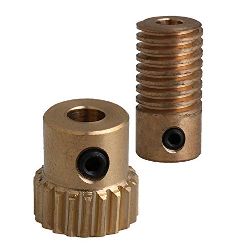 Image of 0.5 Modulus Brass Reducer 20 T Wore Gear Wheel + 4mm Bore Gear Shaft