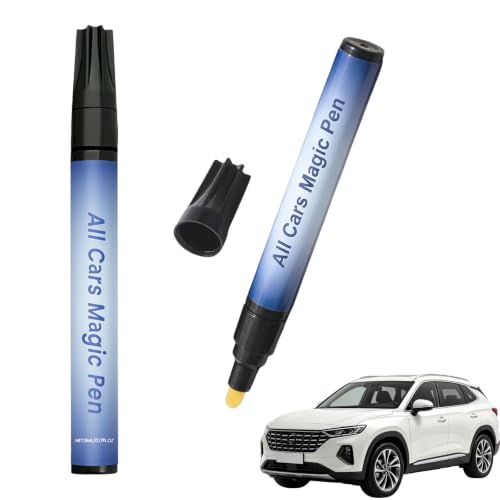 2pcs Stylos Anti Rayure Voiture Stylo Retouche Peinture Carrosserie pour Réparation des Rayures Compatible Toutes Couleurs - Efface Rayures Pratique et Efficace Protection Longue Durée