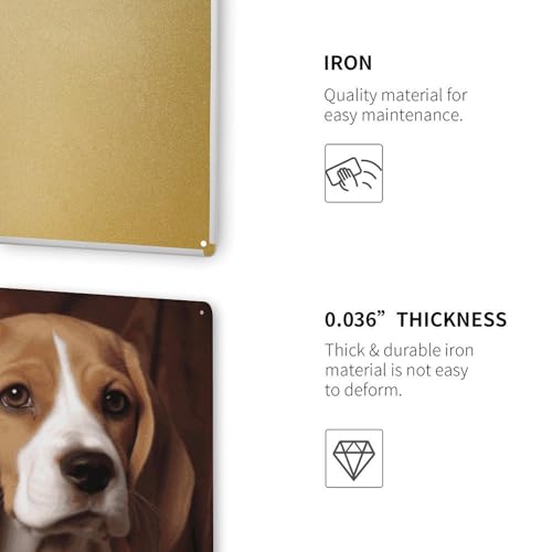 Affiche Beagle en métal : la solution pour décorer un mur vide de salon - 3