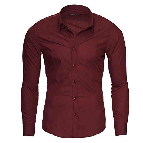 MERISH Camicia Uomo, Slim Fit Camicia Manica