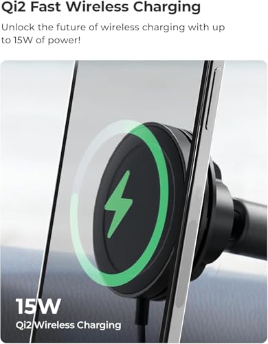 iOttie Velox Qi2 Mini: Magnetic Wireless-Charging Car Mount (Dashboard & Windshield) — view 2