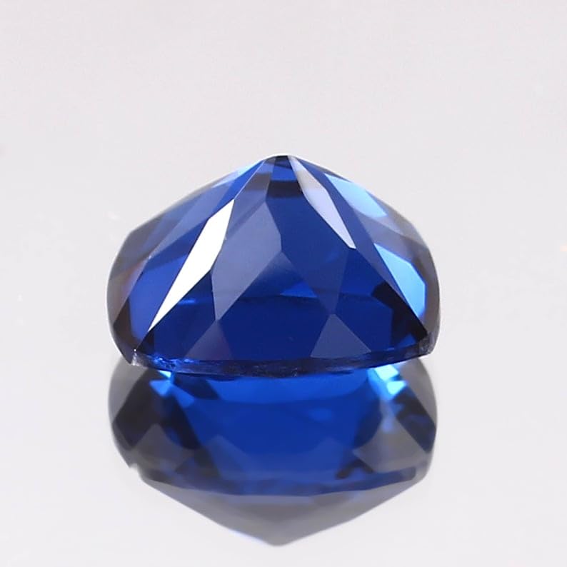Saphir bleu bleuet naturel 10x12mm en forme de coussin facetté - 4