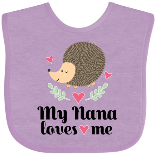 inktastic My Nana Loves Me Hedgehog Grandchild Baby Bib