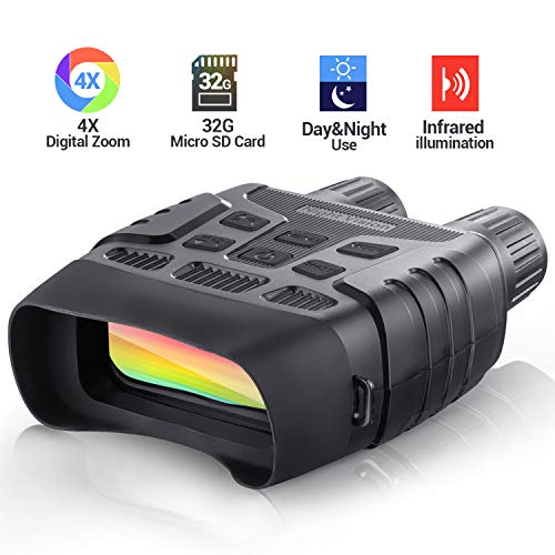 BNISE Night Vision Binoculars Digital Infrared Camera for Hunting - 950ft Night Vision