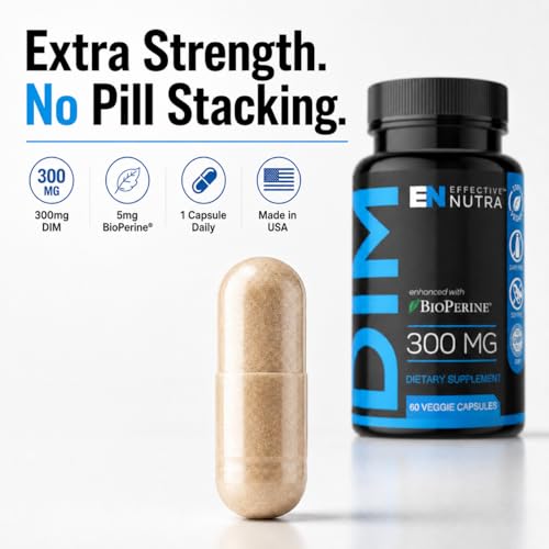 Image of Effective Nutra DIM Supplement 300 mg with BioPerine, 60 Count